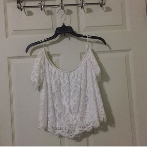 Off shoulder lace top